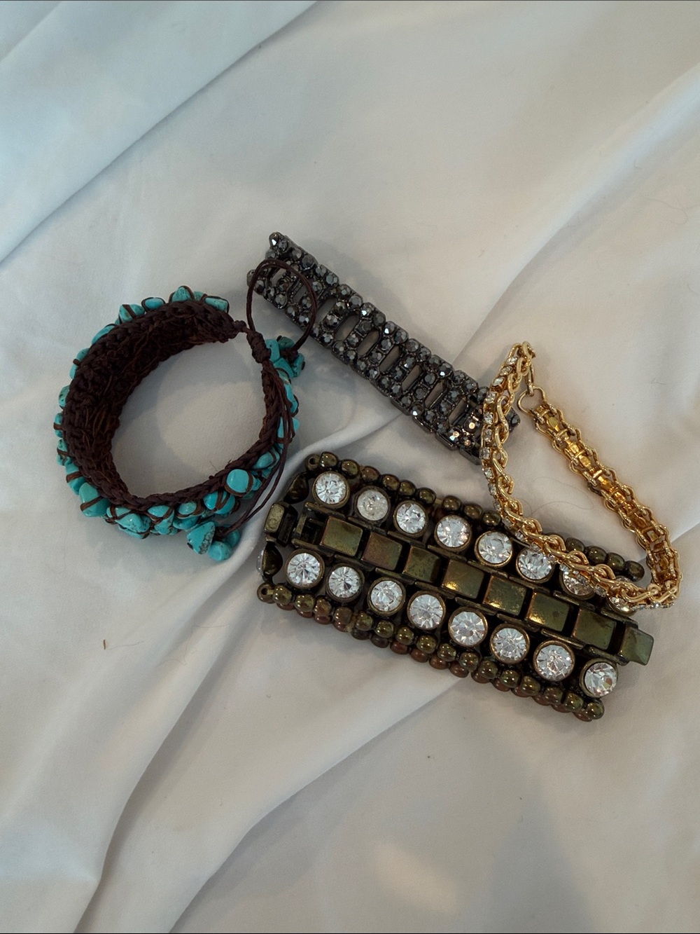 Handcrafted Turquoise and Gold Women’s Bracelet Set